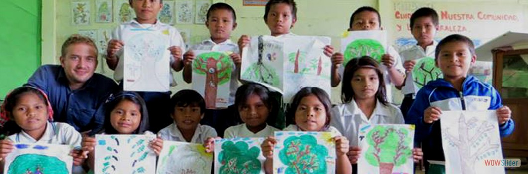 Children of the Amazon painting about the protection of the Amazon Forest.